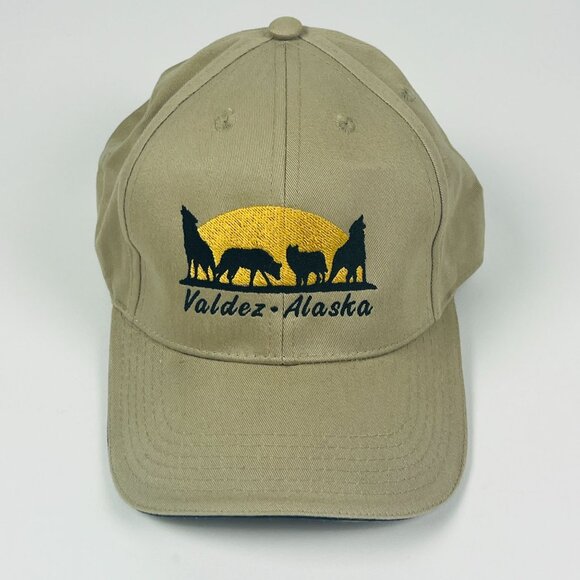 Valdez Alaska Wildlife Hat Embroidered Moose Bear Nature Adjustable Cap - Picture 2 of 7